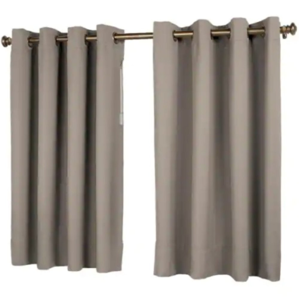 Ricardo Trading Grey Grommet Blackout Curtain Panel - 56 in. W x 45 in. L